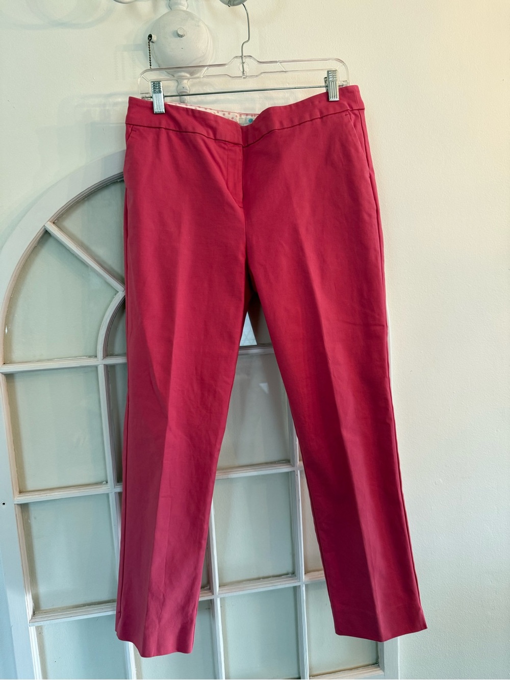 Boden Pink Straight Leg Ankle Trousers Workwear Pants Size US 10R / UK 14R